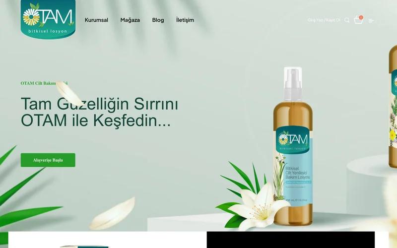 OTAM bitkisel ürünler e-ticaret sitesi